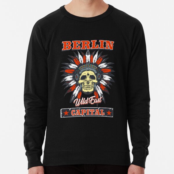Berlin das Wild East Design mit dem Totenkopf Indianer Leichter Pullover