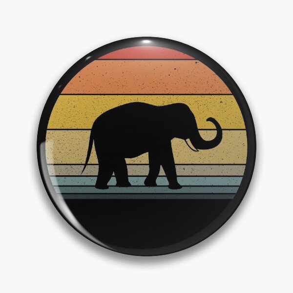 Item preview, Elephant Vintage Retro Sunset African Zoo Animal Lover Gift Gear designed and sold by DynamicDesign.