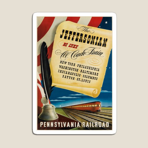 Item preview, The Jeffersonian vintage travel poster designed and sold by stickart-marek.