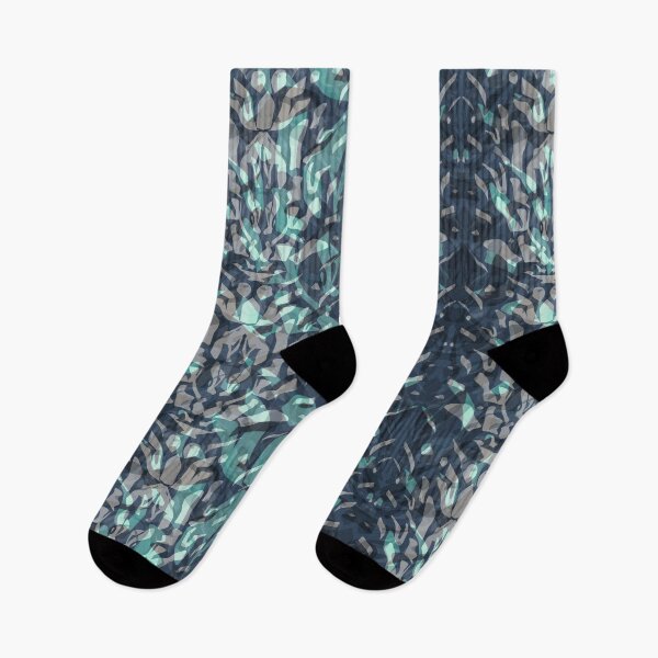 Artikelvorschau, Abstrakte blaue schwarze Muster Tigerhaut Leder Zebradruck modern strukturiert entworfen und verkauft von fuzzyfox.