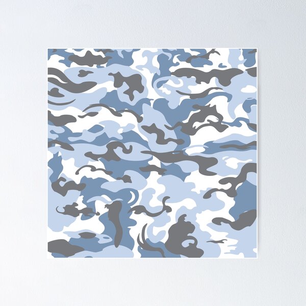 Item preview, Camo Style - white and blue snow camouflage designed and sold by rclwow.