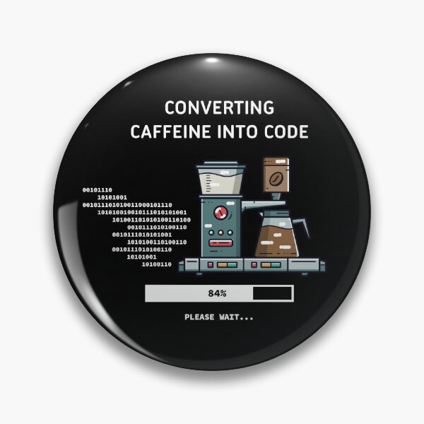 Item preview, Converting Caffeine Into Code - Dark Mode designed and sold by EPAvenue.