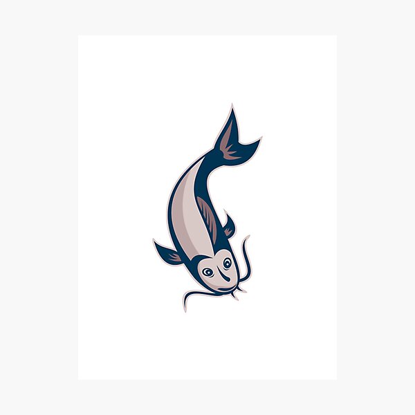 Item preview, Catfish Fish Swimming Down designed and sold by patrimonio.