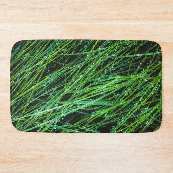 Item preview, closeup green grass texture background with raindrops designed and sold by Mrvell.