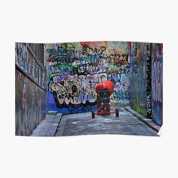 The Red Concrete Mixer Poster