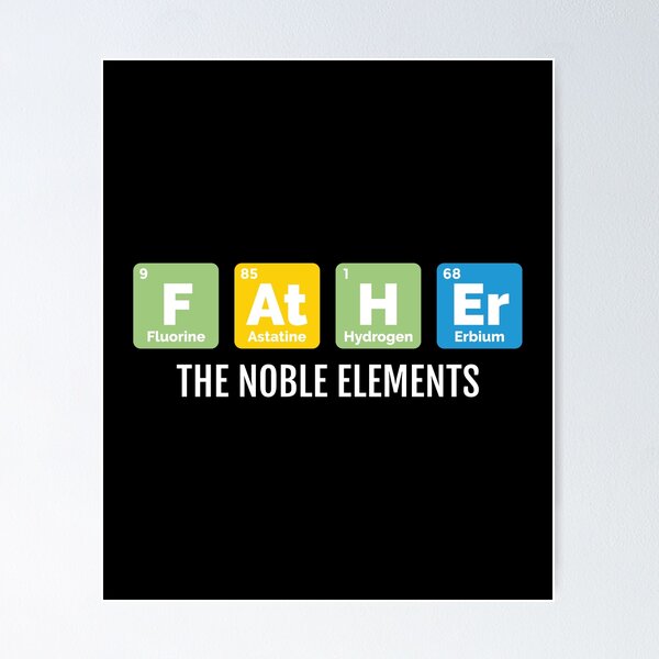 Item preview, Father Noble Elements Gift for Dad Periodic Table designed and sold by EstelleStar.