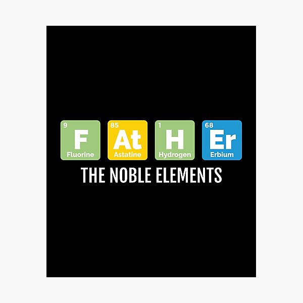 Item preview, Father Noble Elements Gift for Dad Periodic Table designed and sold by EstelleStar.