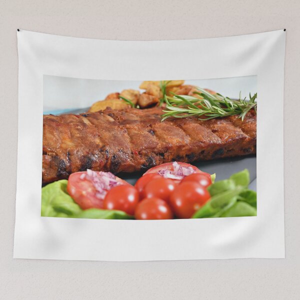 Item preview, pork spare ribs at plate designed and sold by goceris.