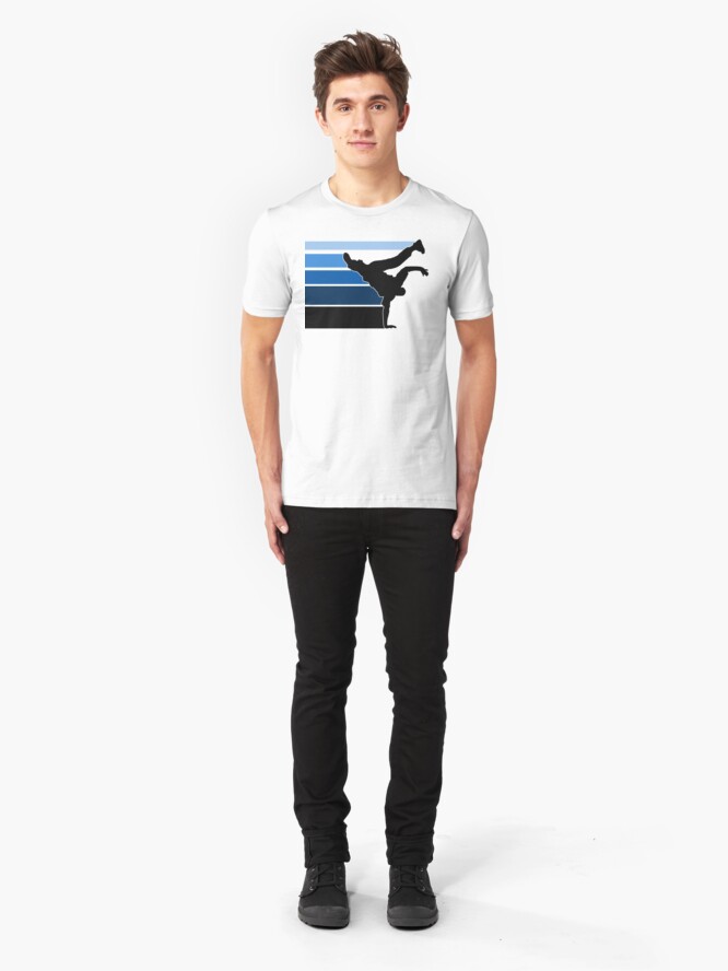 Alternate view of BBOY lines Blu/blk Slim Fit T-Shirt
