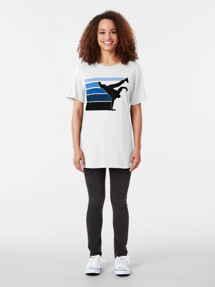 Alternate view of BBOY lines Blu/blk Slim Fit T-Shirt