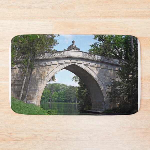 Item preview, Gothic bridge with knight statue in Laxenburg Park Austria designed and sold by goceris.