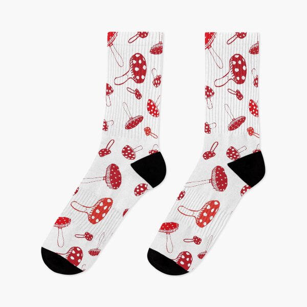 Item preview, toadstools doodle pattern designed and sold by rysunki-malunki.