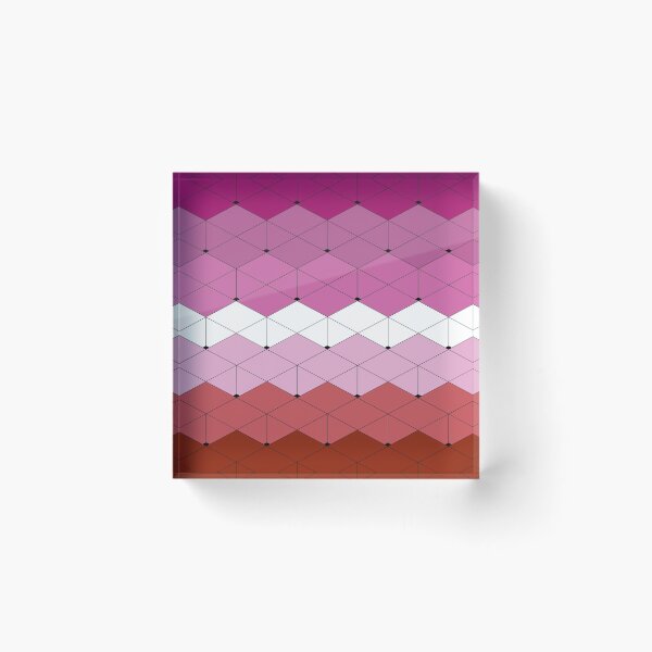 Item preview, Lesbian Pride Flag 3D Illusion designed and sold by Wh1teF1re.