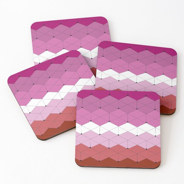 Item preview, Lesbian Pride Flag 3D Illusion designed and sold by Wh1teF1re.