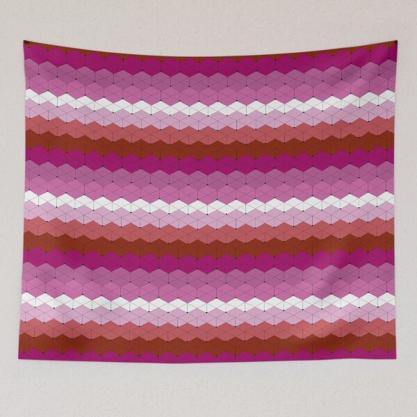 Item preview, Lesbian Pride Flag 3D Illusion designed and sold by Wh1teF1re.