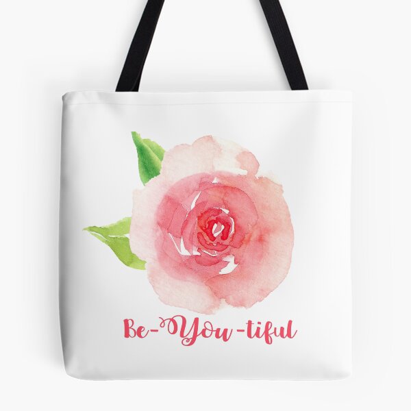 Item preview, Be-You-tiful pink watercolor rose designed and sold by ApricotBlossom.