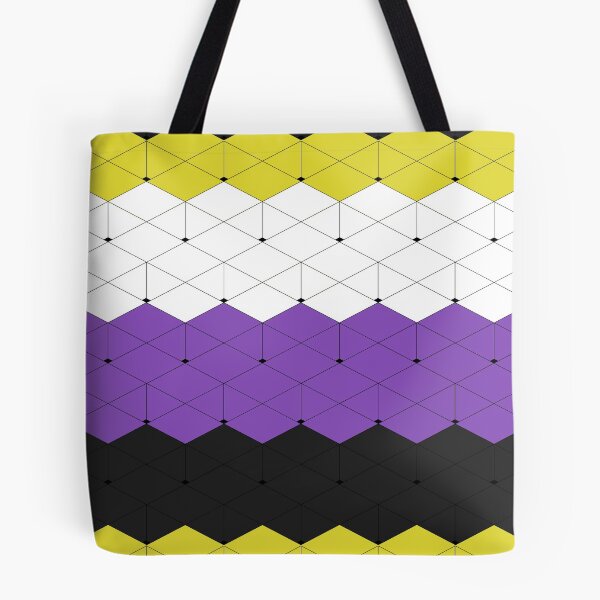Item preview, Non binary Flag 3D Illusion designed and sold by Wh1teF1re.