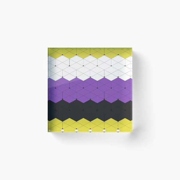 Item preview, Non binary Flag 3D Illusion designed and sold by Wh1teF1re.