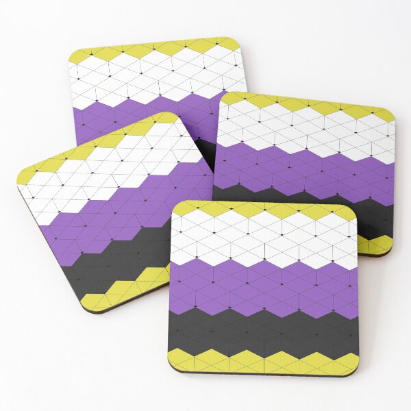 Item preview, Non binary Flag 3D Illusion designed and sold by Wh1teF1re.