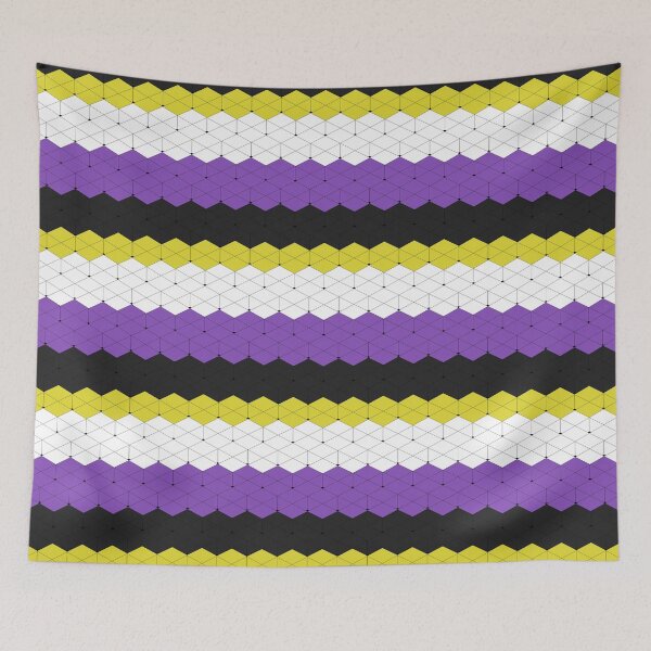 Item preview, Non binary Flag 3D Illusion designed and sold by Wh1teF1re.