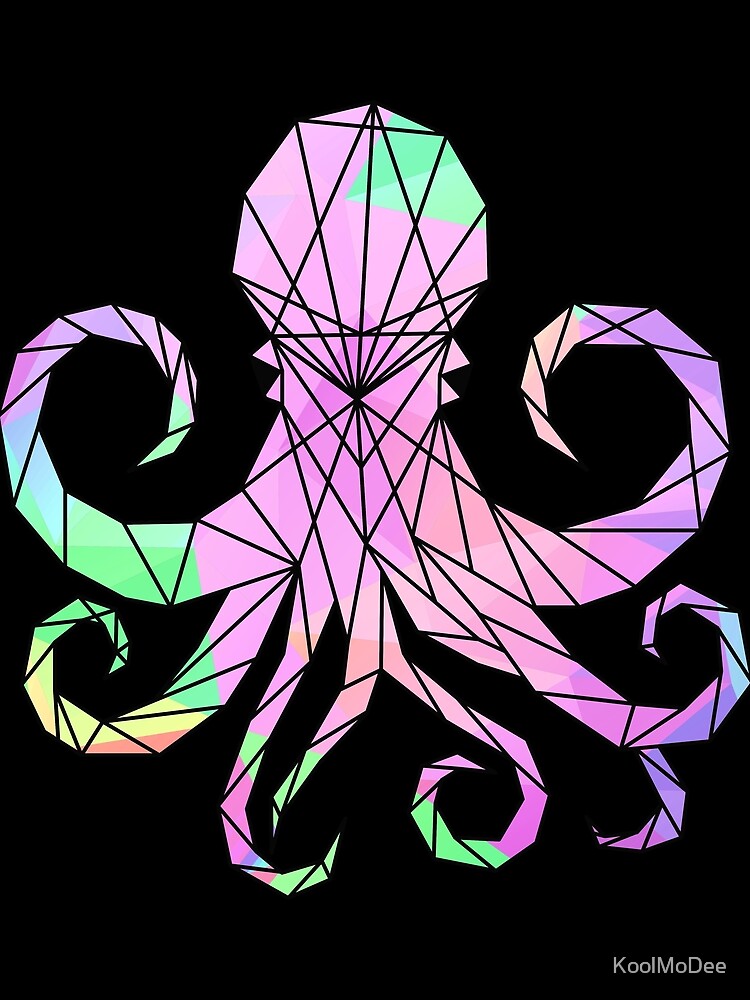 Thumbnail 3 of 3, Scarf, Colorful Abstract Octopus Design designed and sold by KoolMoDee.