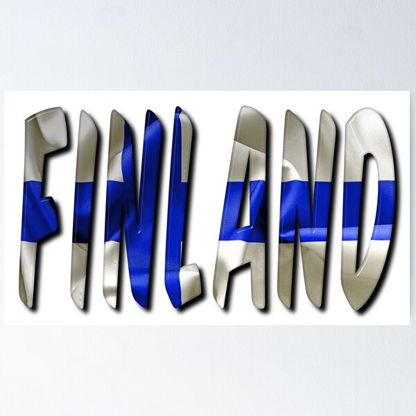 Item preview, Finland Word With Flag Texture designed and sold by MarkUK97.