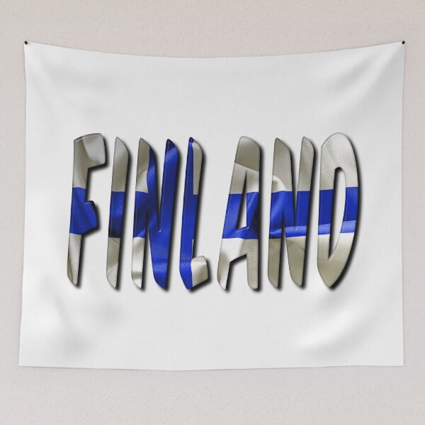 Item preview, Finland Word With Flag Texture designed and sold by MarkUK97.