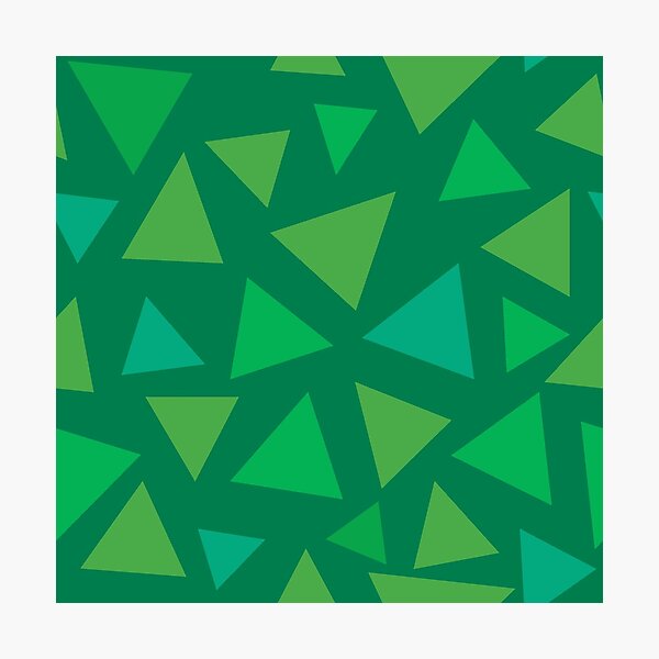 Aperçu de l'œuvre Grass Pattern - Green Summer Triangles créée et vendue par DCLawrenceUK.