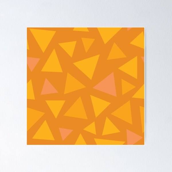 Item preview, Grass Pattern - Orange Autumnal Triangles designed and sold by DCLawrenceUK.