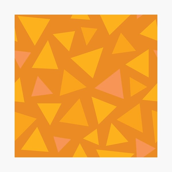 Item preview, Grass Pattern - Orange Autumnal Triangles designed and sold by DCLawrenceUK.