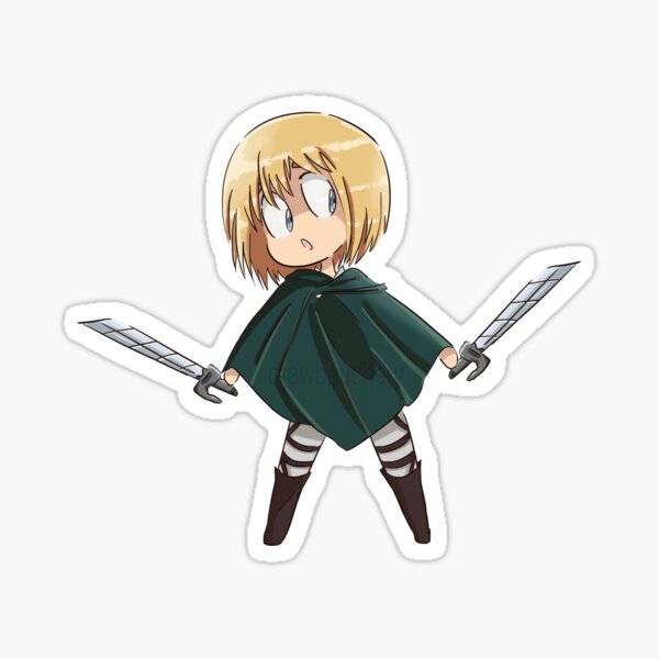 attack on titan chibi stickers redbubble
