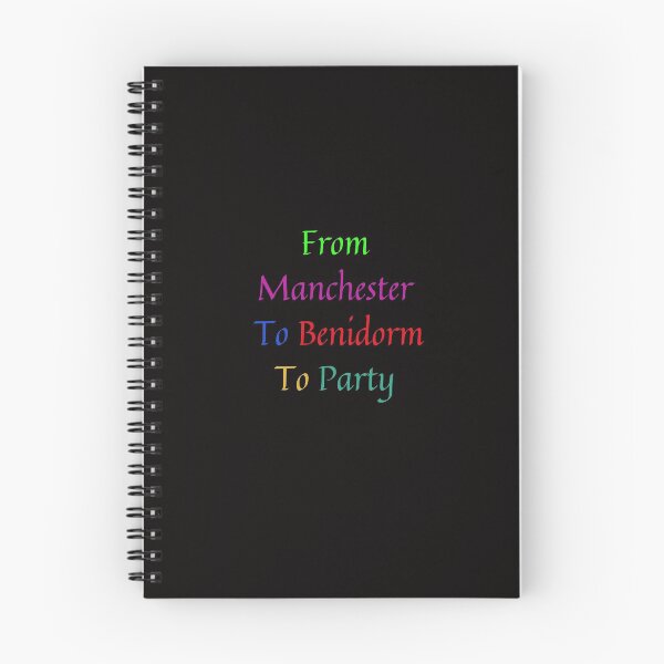 Item preview, From Manchester To Benidorm Design In Multi Coloured Text designed and sold by MarieSusan.