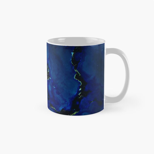 Item preview, Diving into Bliss - blue gold black marble and dot abstract pattern designed and sold by JaycraveDesigns.