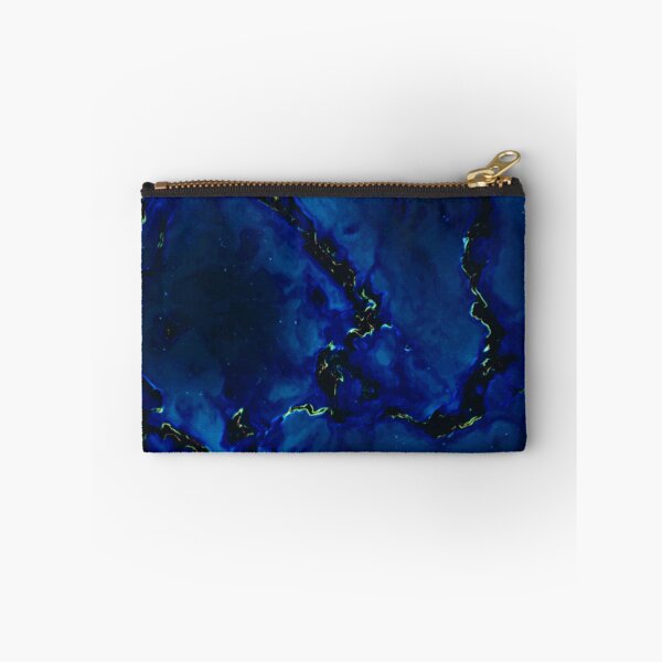 Item preview, Diving into Bliss - blue gold black marble and dot abstract pattern designed and sold by JaycraveDesigns.