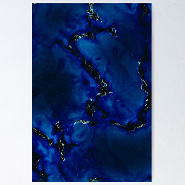 Item preview, Diving into Bliss - blue gold black marble and dot abstract pattern designed and sold by JaycraveDesigns.