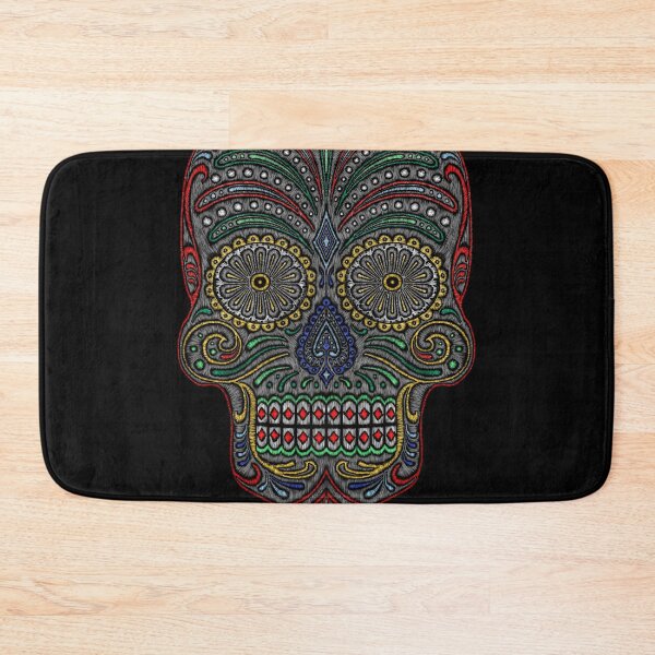 Item preview, skull with stiches mexican inspiration designed and sold by cat poe.