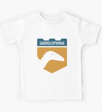 Dinosaur Family Crest: Saurolophinae Kids Tee