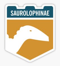 Dinosaur Family Crest: Saurolophinae Sticker