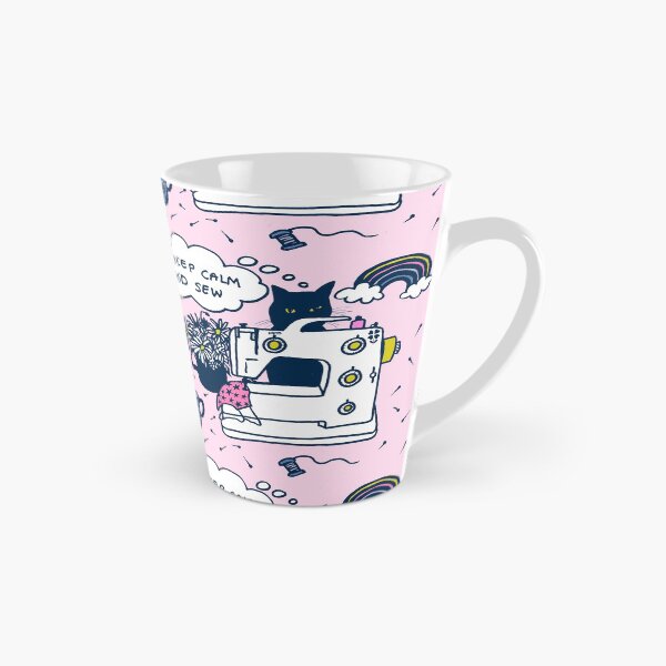 Item preview, Cat and sewing maching,  stay calm and sew designed and sold by MagentaRose.