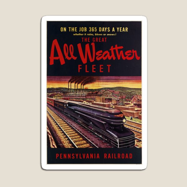 Item preview, The great All Weather Fleet vintage travel poster designed and sold by stickart-marek.