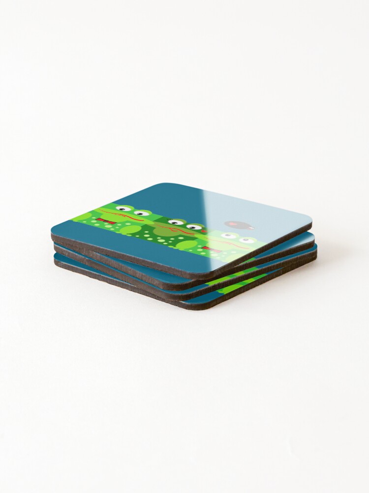 Thumbnail 4 of 5, Coasters (Set of 4), Ribbit Ribbit! designed and sold by cuprum.