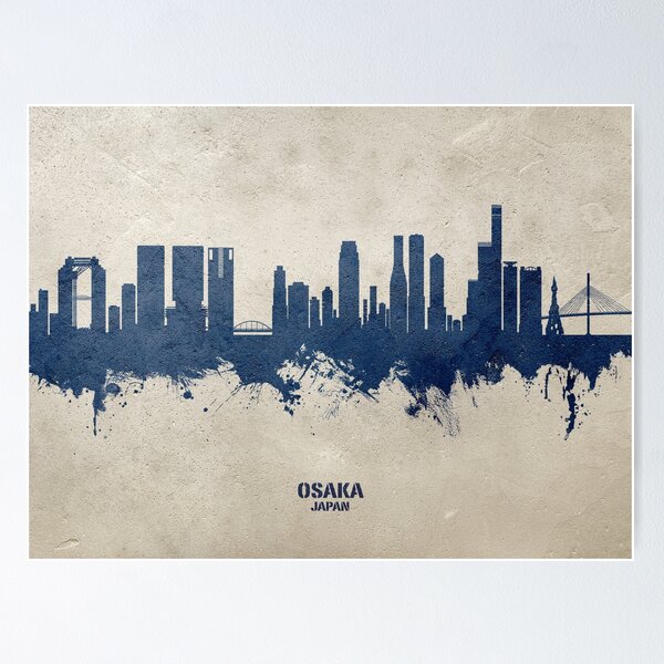 Artikelvorschau, Osaka Japan Skyline entworfen und verkauft von ArtPrints.