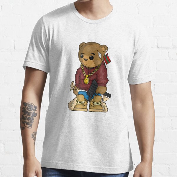  One-Eyed Abandoned Hessian Burlap Bear T-Shirt : Clothing,  Shoes & Jewelry