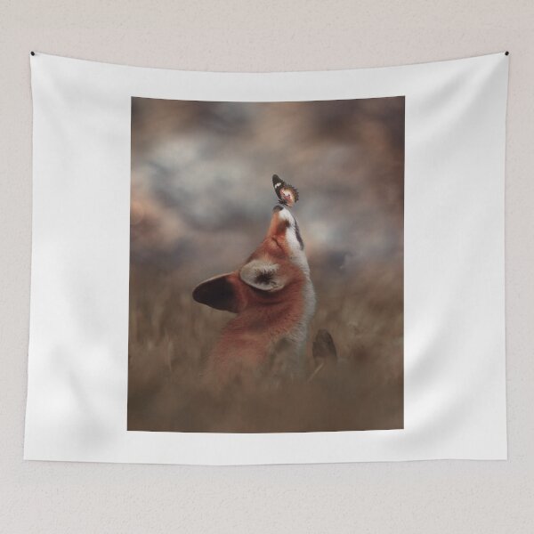 Item preview, Little fox and her friend butterfly designed and sold by Sia-Is.