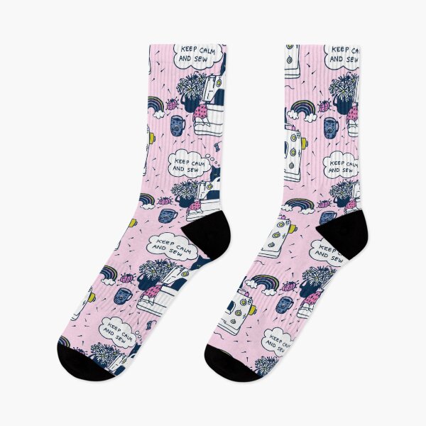 Item preview, Cat and sewing maching,  stay calm and sew designed and sold by MagentaRose.