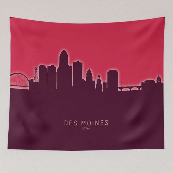 Item preview, Des Moines Iowa Skyline designed and sold by ArtPrints.