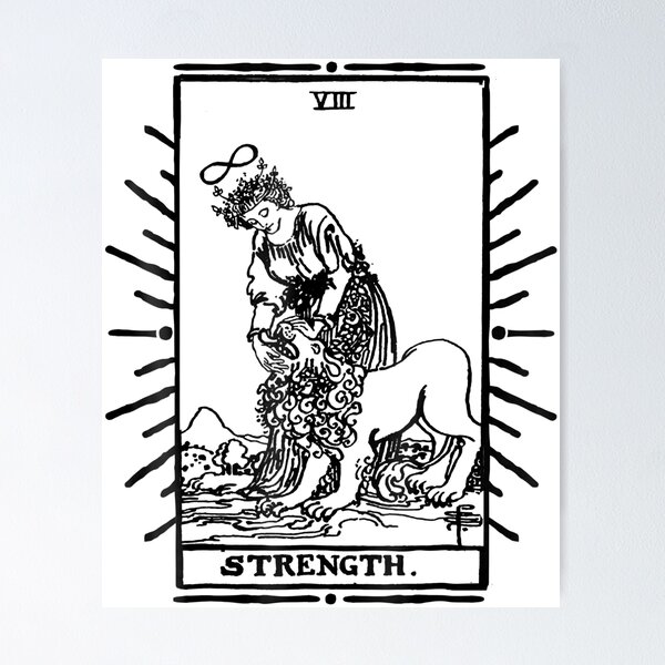 Item preview, VINTAGE TAROT CARD, STRENGTH CARD, OCCULT, TAROT designed and sold by Olivernaessens.