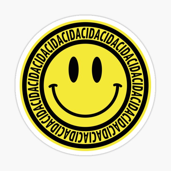Acid House Smiley Face Stickers Redbubble