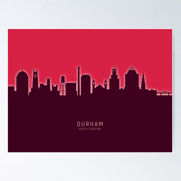 Artikelvorschau, Durham North Carolina Skyline entworfen und verkauft von ArtPrints.