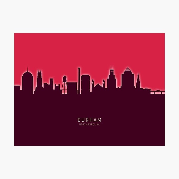 Item preview, Durham North Carolina Skyline designed and sold by ArtPrints.